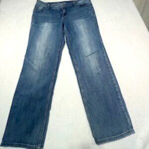 Maurice Plus Size Stonewashed Straight Leg Jeans- Size 16